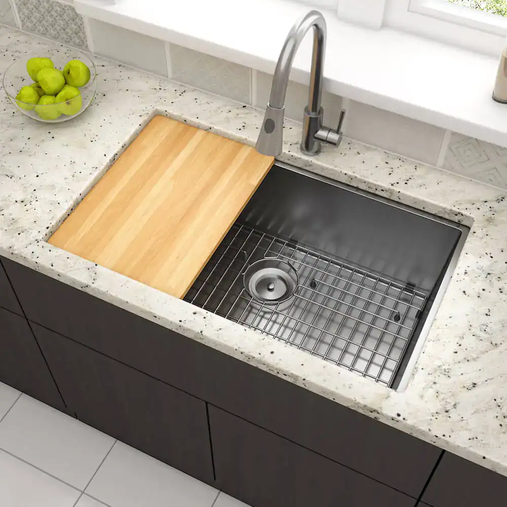 F0123sm4 Bamboo Over The Sink Cutting Board Lifestyle