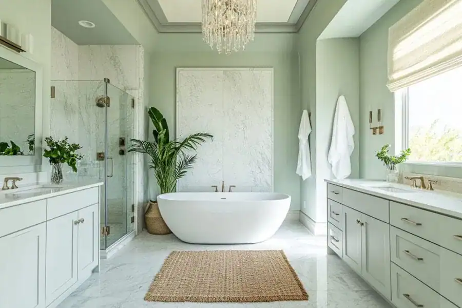 Soothing Luxury Master Bathroom Design By Decorilla Featuring Bathroom Trends 2025 1024x683