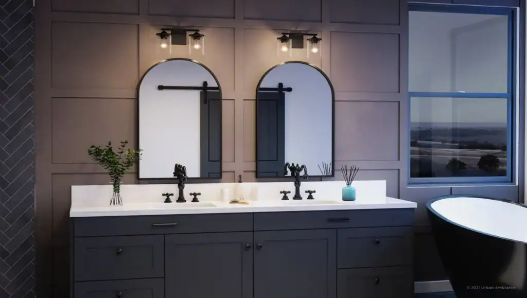 Uql3812 Modern Farmhouse Bath Fixture 775h X 14w Matte Black Finish Bideford Collection 777734 1400x