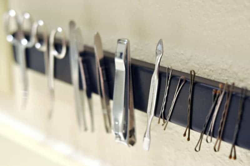 Use A Magnet Strip For Small Metal Items