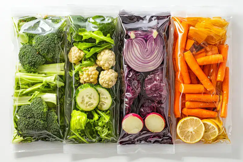 Keep Pre Cut Vegetables In Clear Bags
