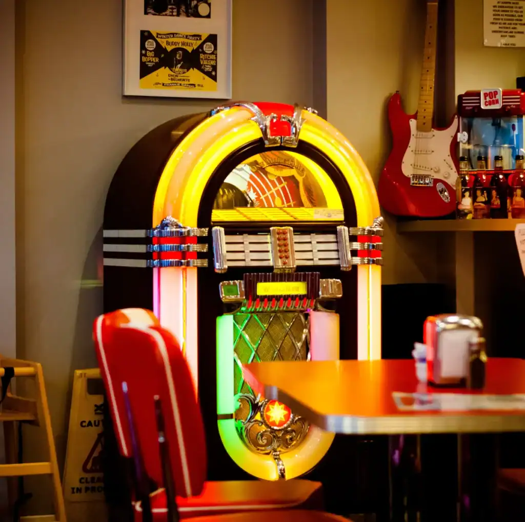 Musical Ambiance With A Retro Jukebox Or Bluetooth Speakers