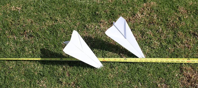 Paper Airplane Distance Challenge