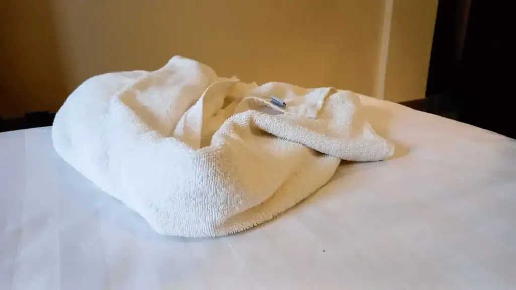 Wet Towel On Bed