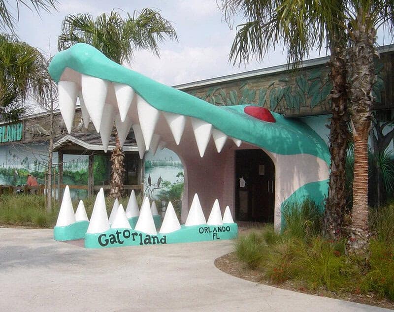 Gatorland’s Giant Gator Mouth Entrance - Orlando, Florida