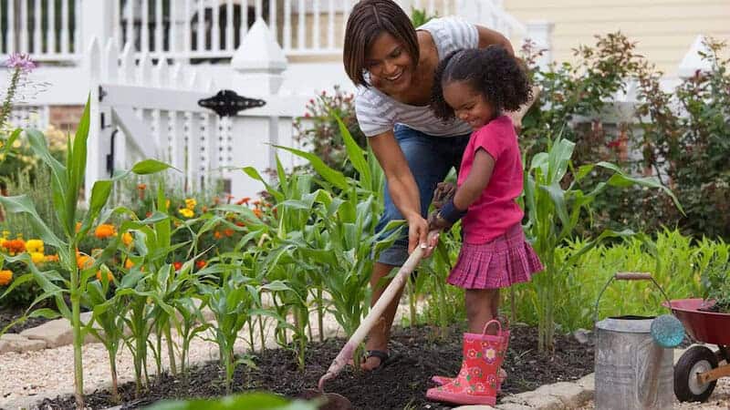 Helping In The Garden