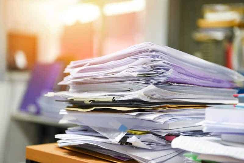 Lot Of Work Document File Working Stacks Of Paper Files Searchin