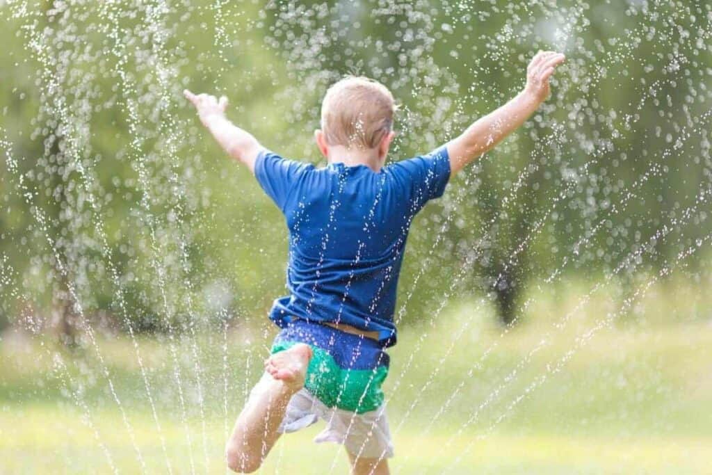 Running Through The Sprinkler