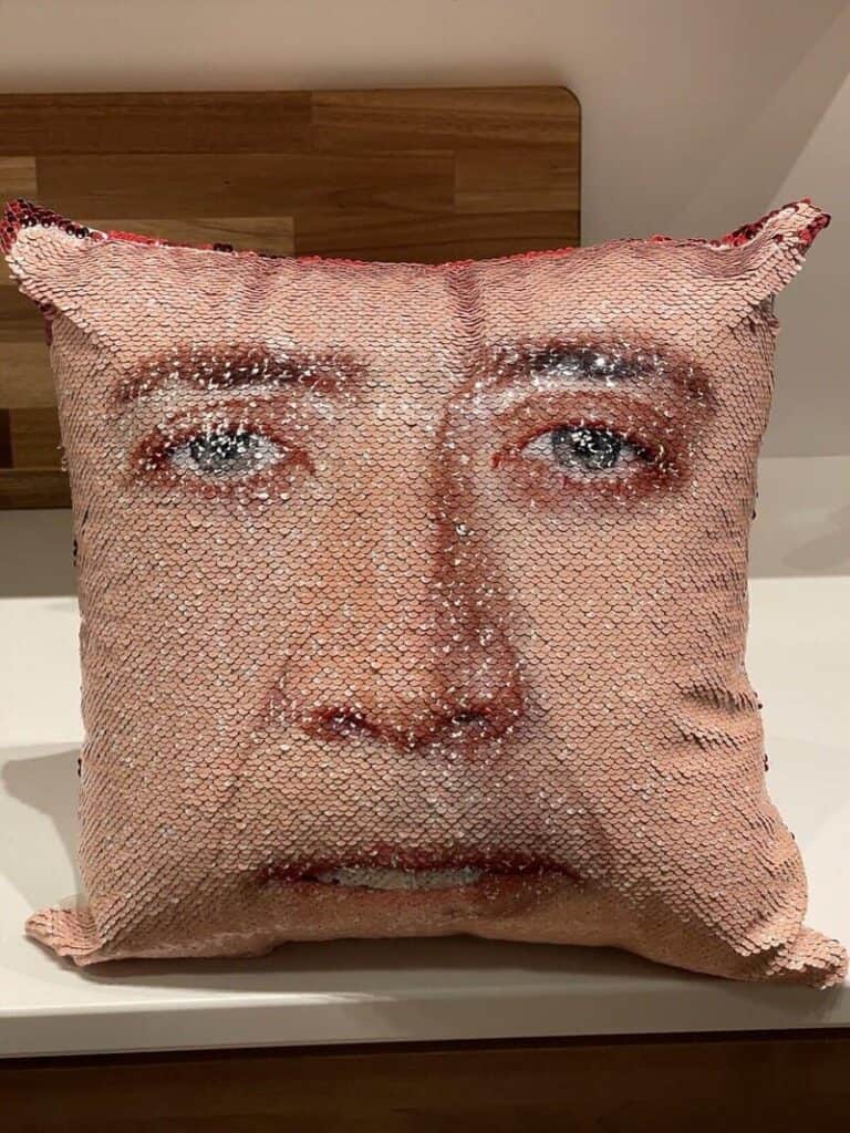 The Nicolas Cage Sequin Pillow