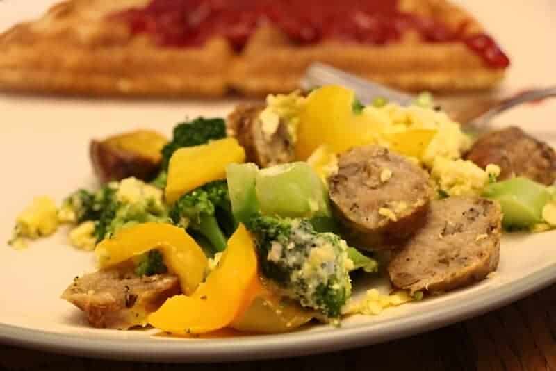 Brat And Cheese Scramble