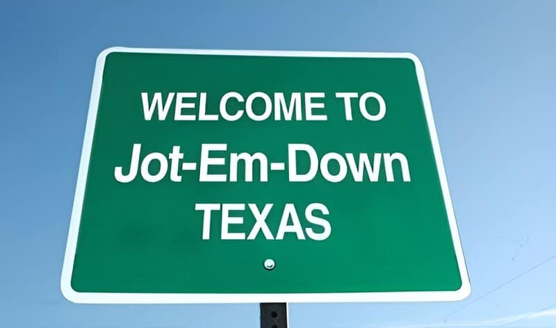Jot Em Down, Texas