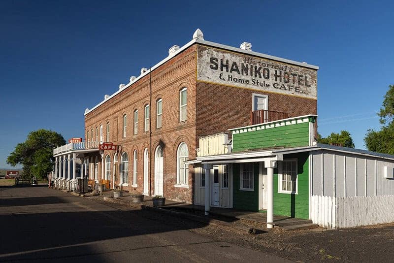 The Old Shaniko Hotel In Shaniko.