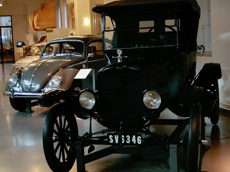 Ford Model T And Vw Type 11 Luxus At The Vienna Technical Museum.