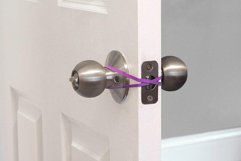 2. Rubber Band Door Lock