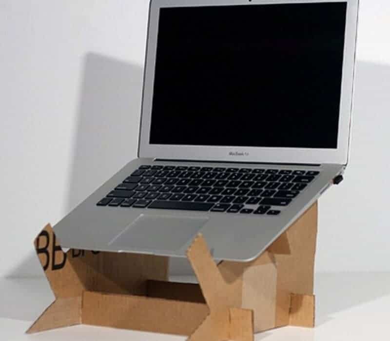12. Cardboard Box Laptop Stand