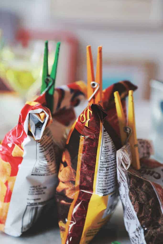 24. Clothespin as a Chip Clip