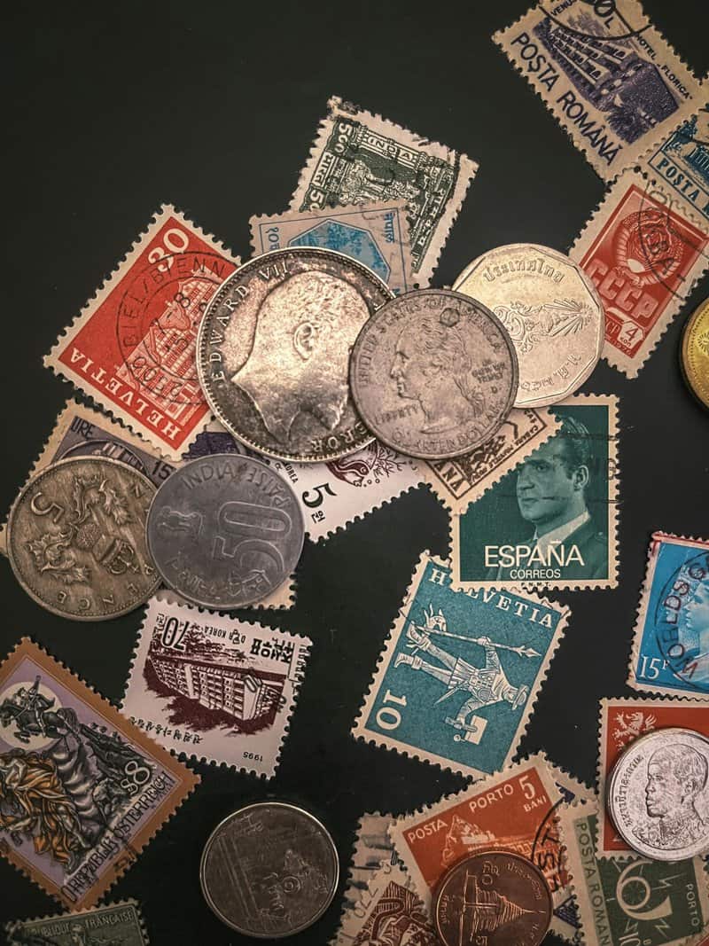 13. Old Coins and Stamps