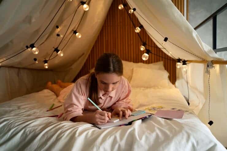 Front View Woman Relaxing Indoors 23 2151030653