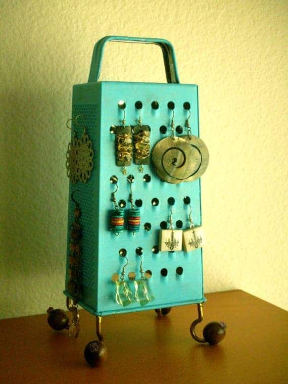 Jewelry Holder From A Cheese Grater