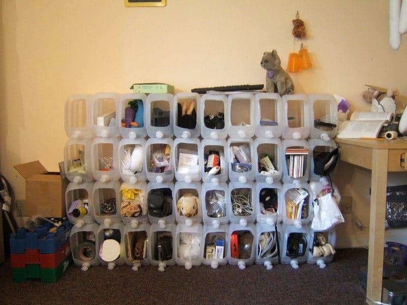 Toy Organizer From Milk Jugs