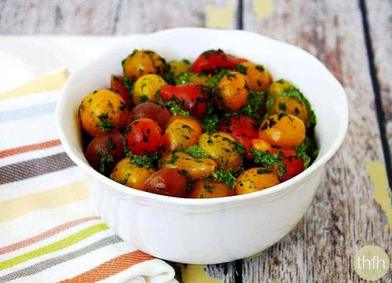 Cherry tomatoes with spinach pesto 800wm 1 ps cp