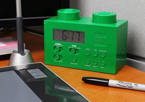 Lego brick alarm clock with am fm radio 2