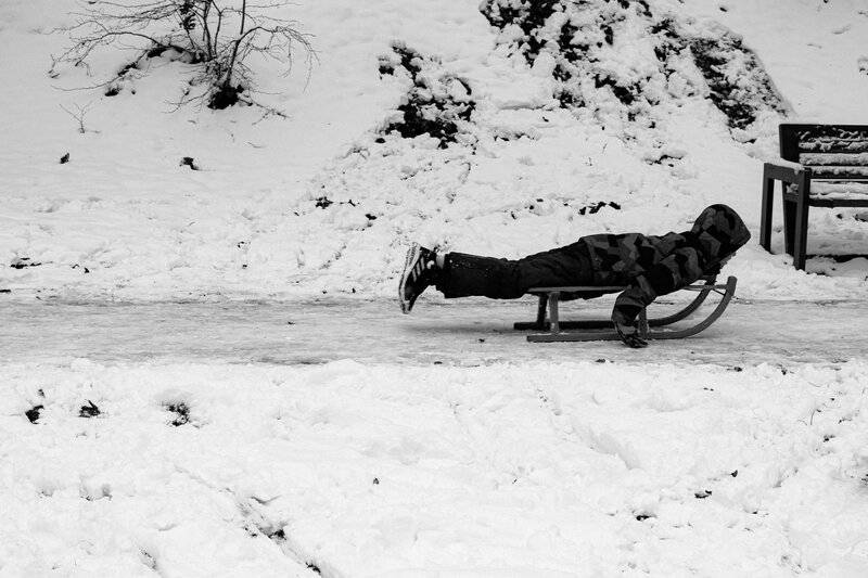 18. Sledding Down Steep Hills