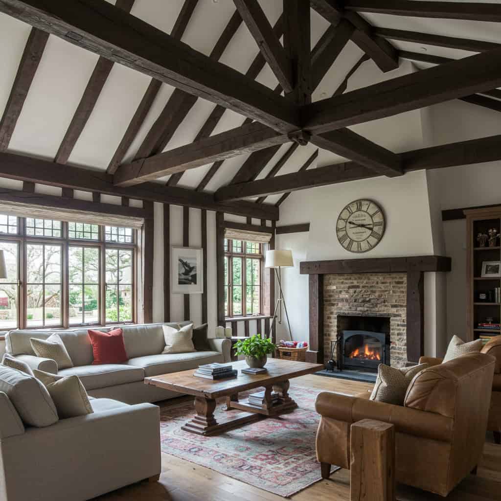 2. Tudor-Inspired Exposed Beams