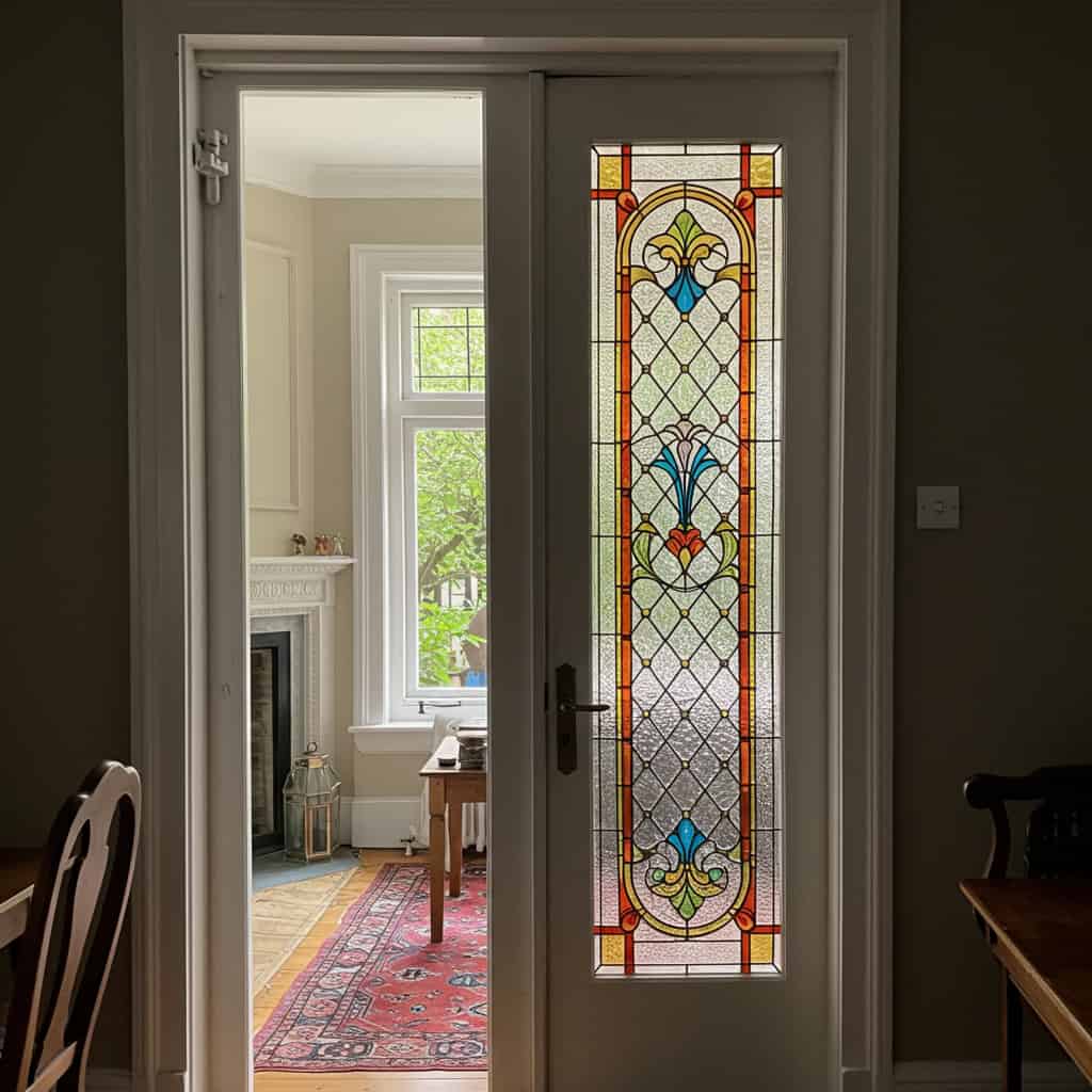 6. Edwardian Stained Glass Accents
