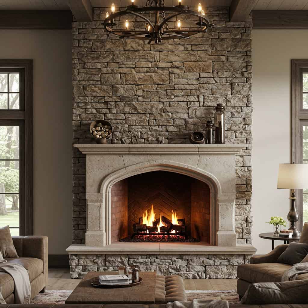 7. Medieval-Inspired Stone Fireplaces