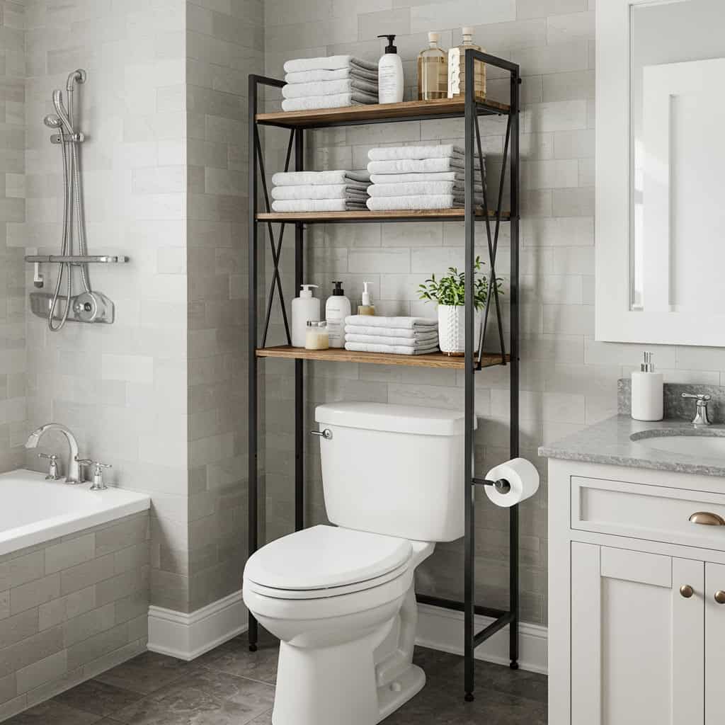 4. Over-the-Toilet Storage Shelf