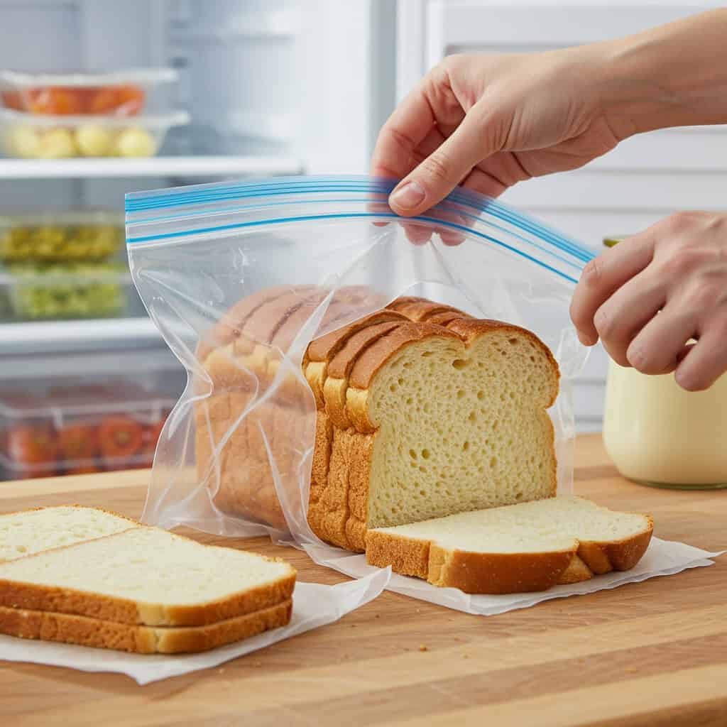 4. Freeze Bread Slices Individually