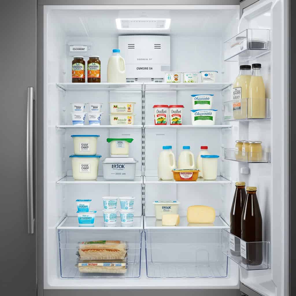 6. Store Dairy on Middle Shelves