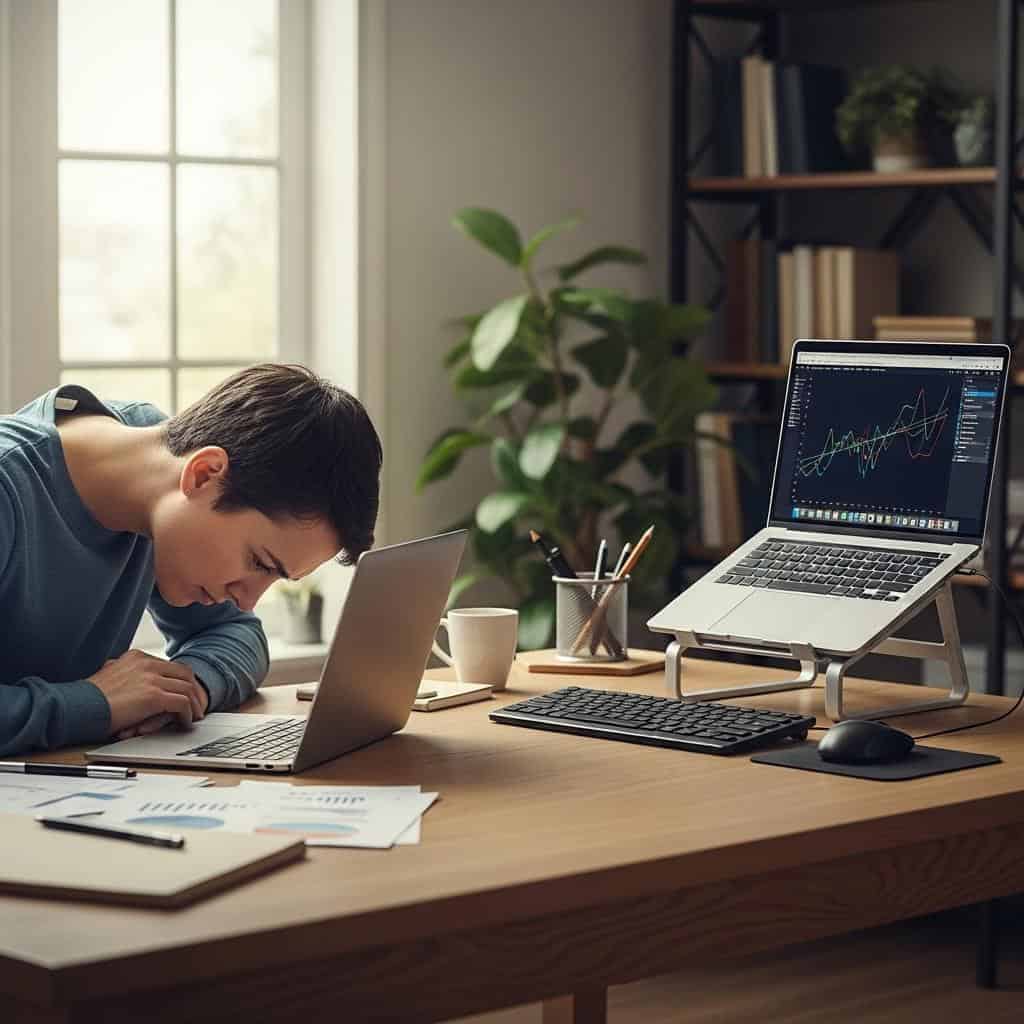 2. Hunching Over a Laptop