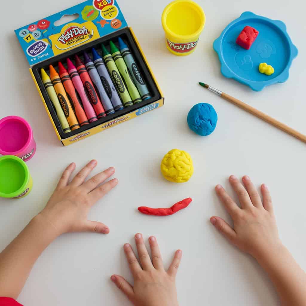 2. Crayons and Play-Doh