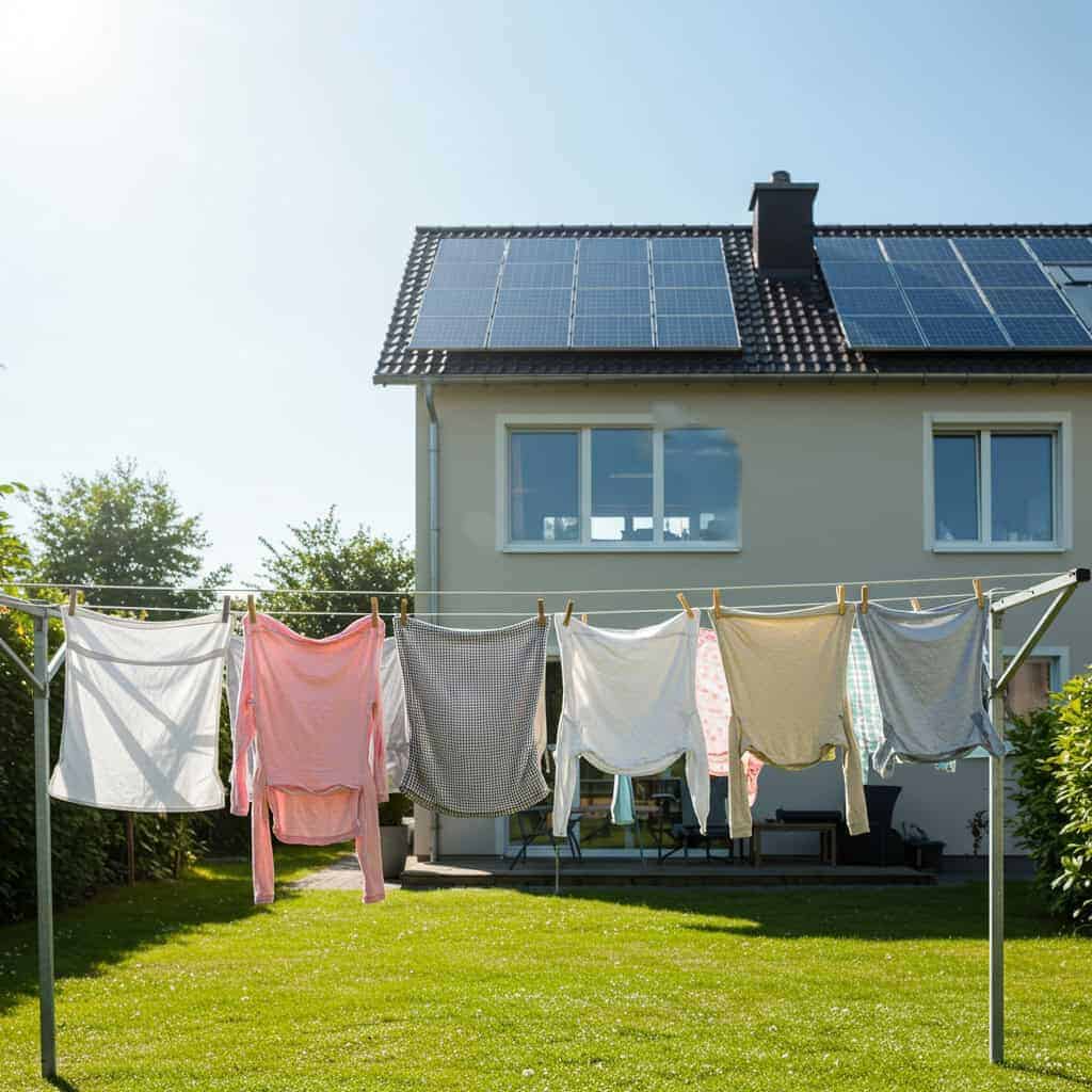 1. Line-Drying Laundry Instead of Using a Dryer