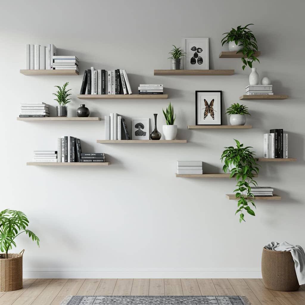 1. Install Floating Shelves