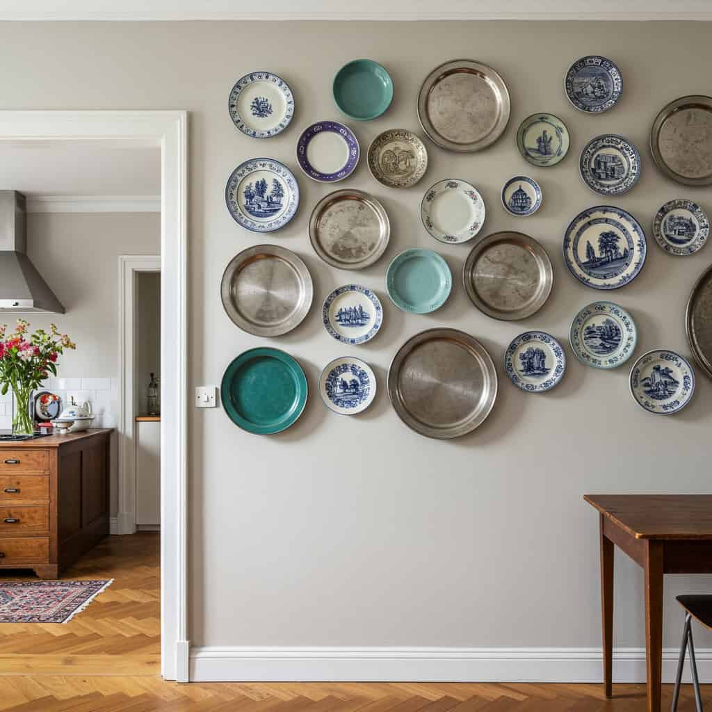 12. Hang Decorative Plates or Trays