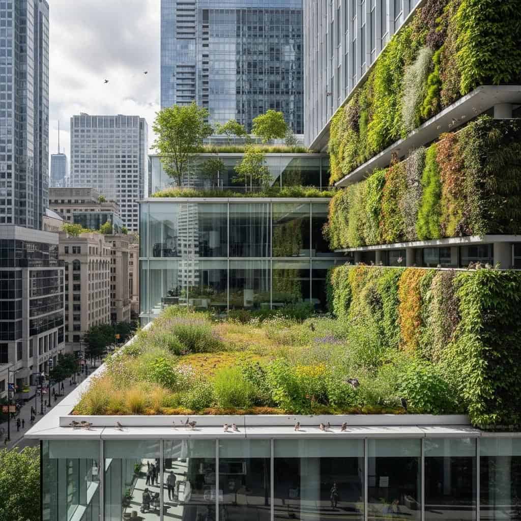 2. Green Roofs and Living Walls