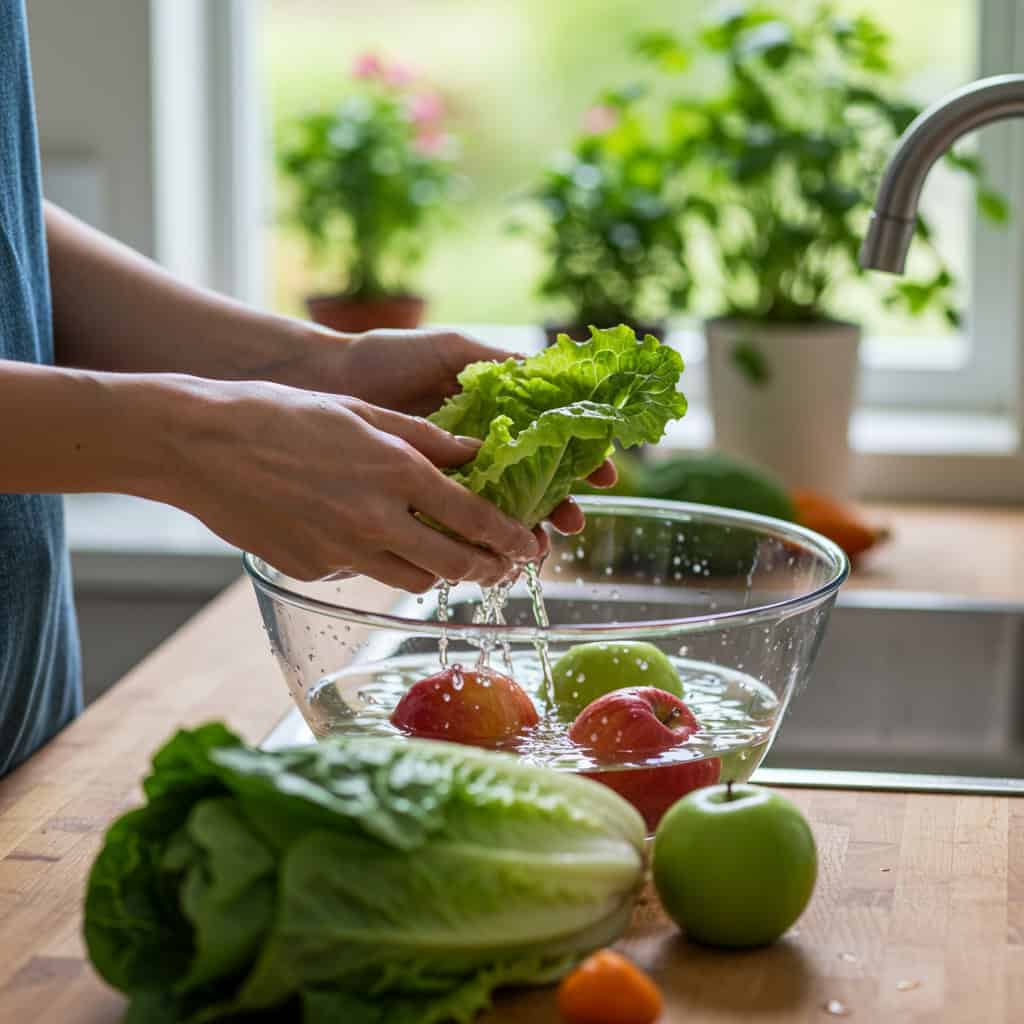 2. Use a Bowl to Rinse Produce