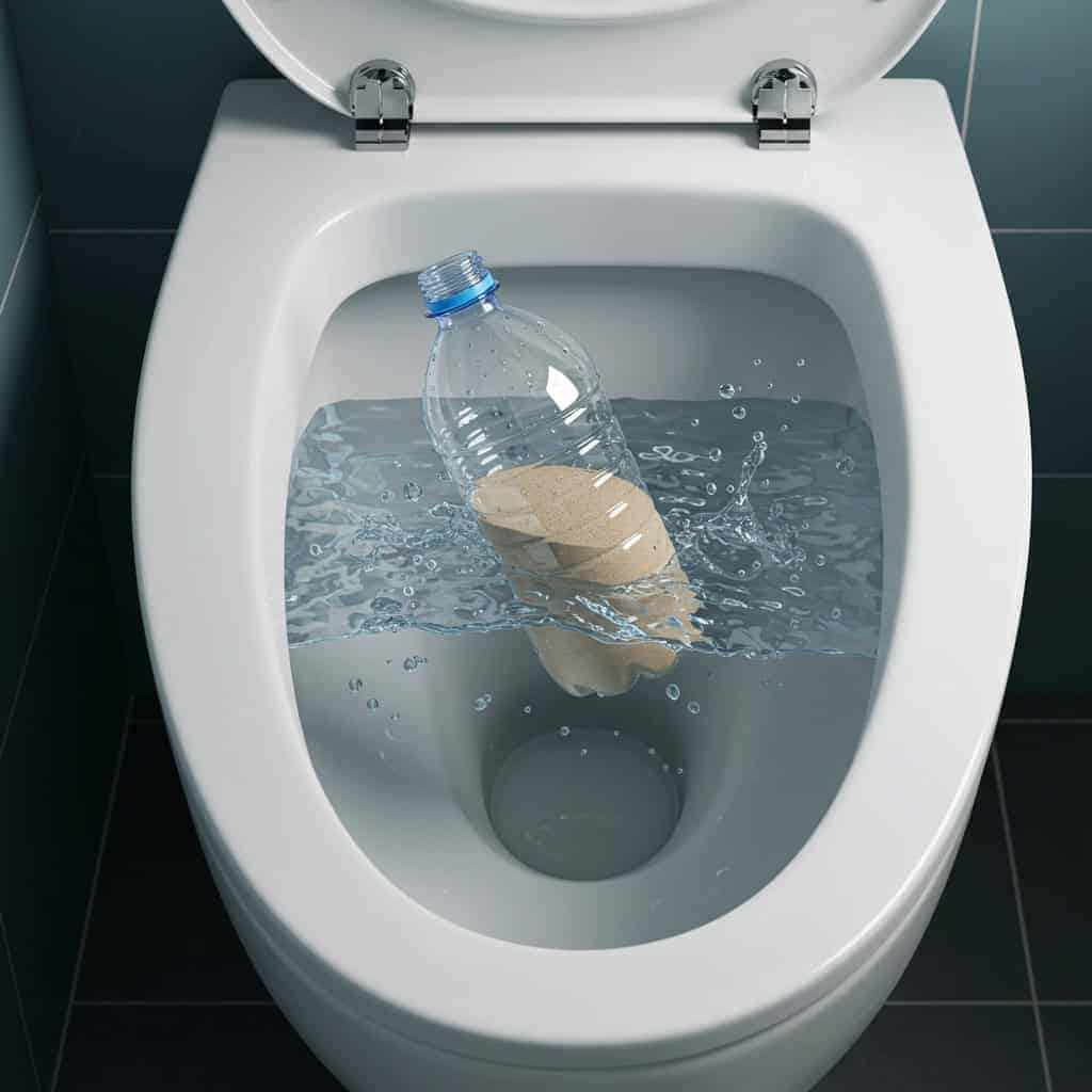 4. Place a Filled Bottle in Toilet Tank