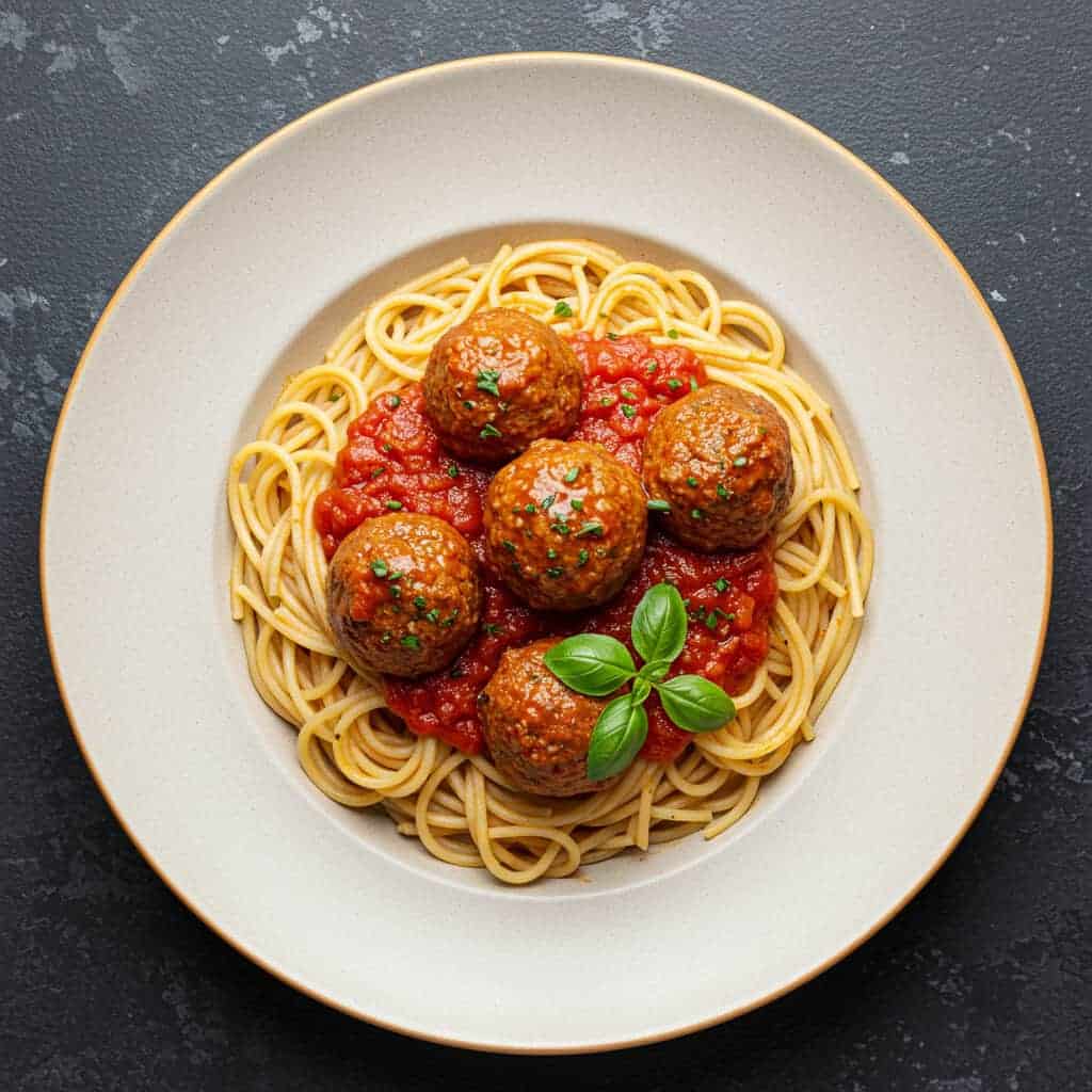 8. Spaghetti with Meatballs