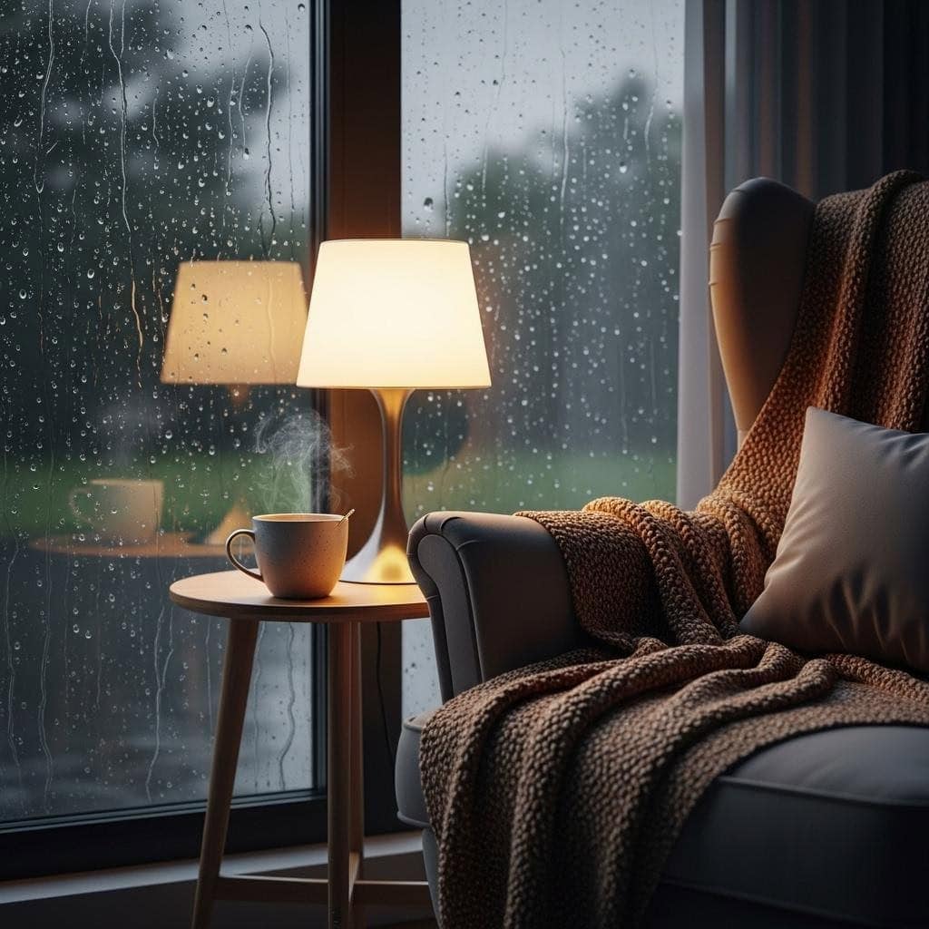 7. The Sound of Rain Against the Windows