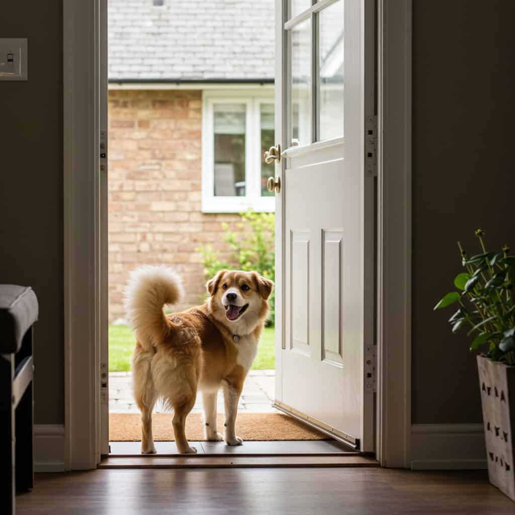 12. A Pet’s Greeting at the Door