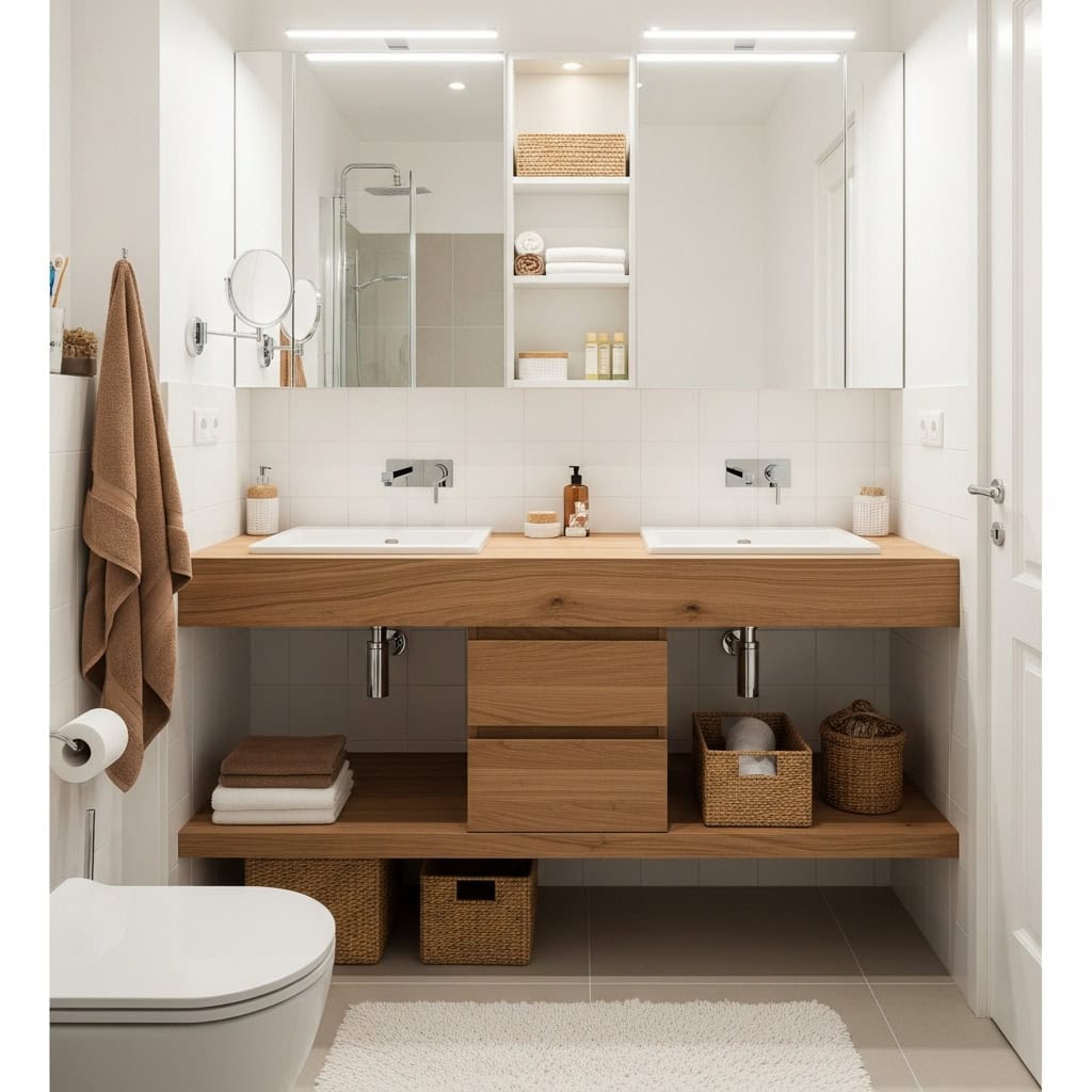 1. Install a Floating Vanity